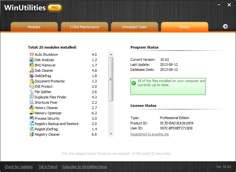 WinUtilities Professional Edition 10.62