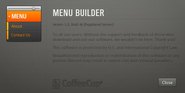 CoffeeCup Menu Builder 1.0 Retail