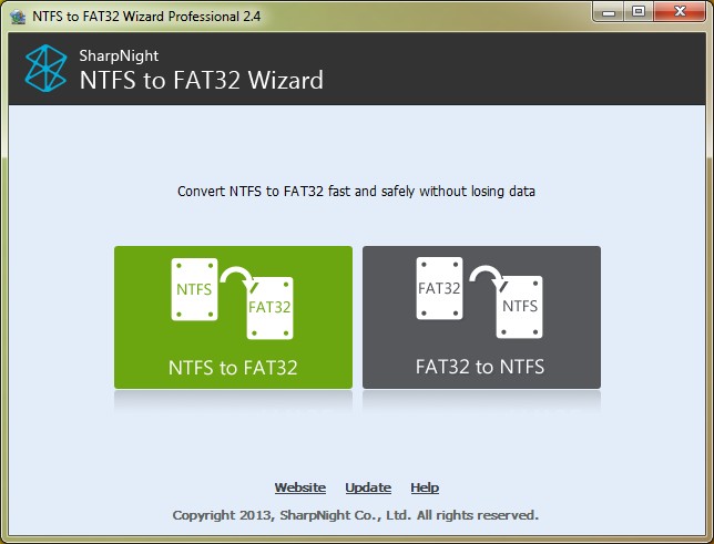 NTFS to FAT32 Wizard Pro 2.4