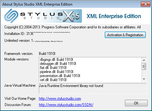 Stylus Studio X15 XML Enterprise Suite Build 1910l