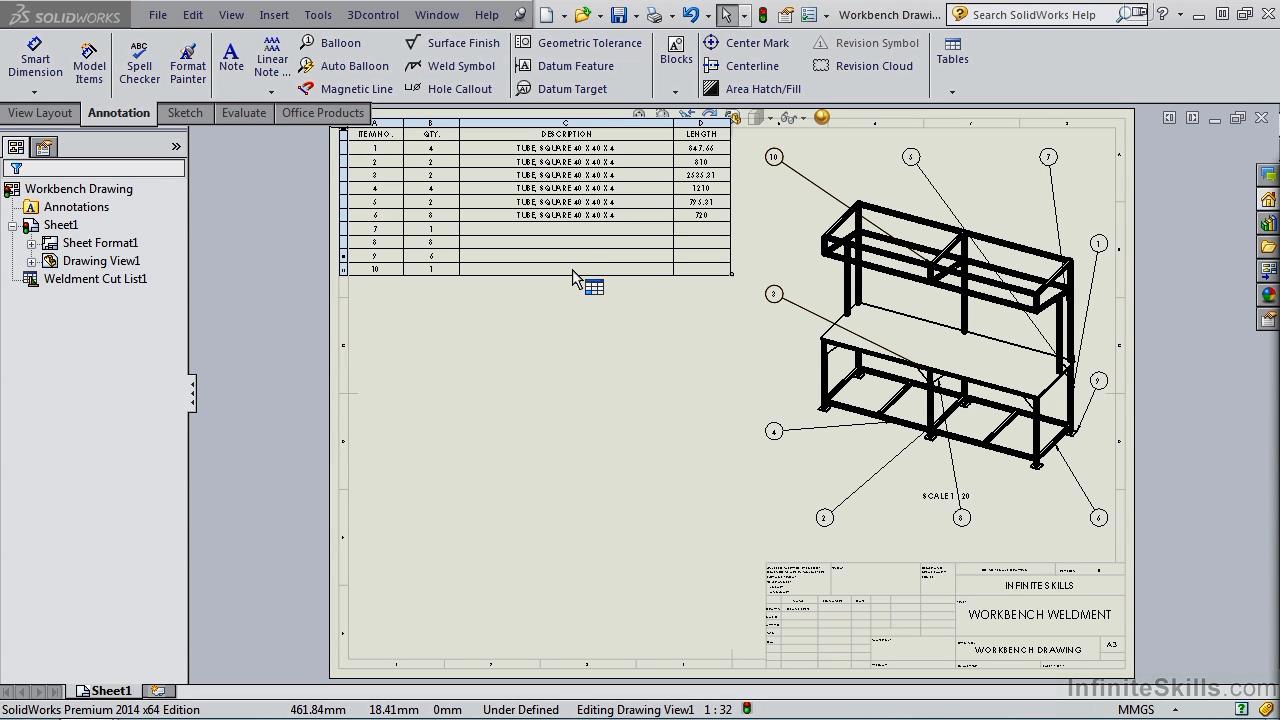 Infinite Skills - SolidWorks - Weldments Training Video