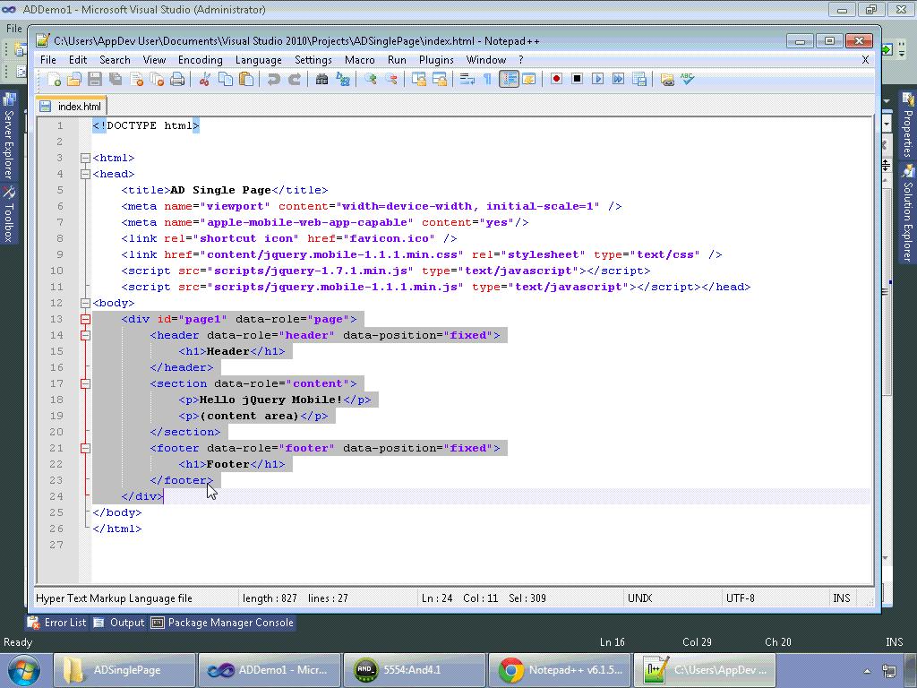 AppDev - jQuery Mobile (2012)