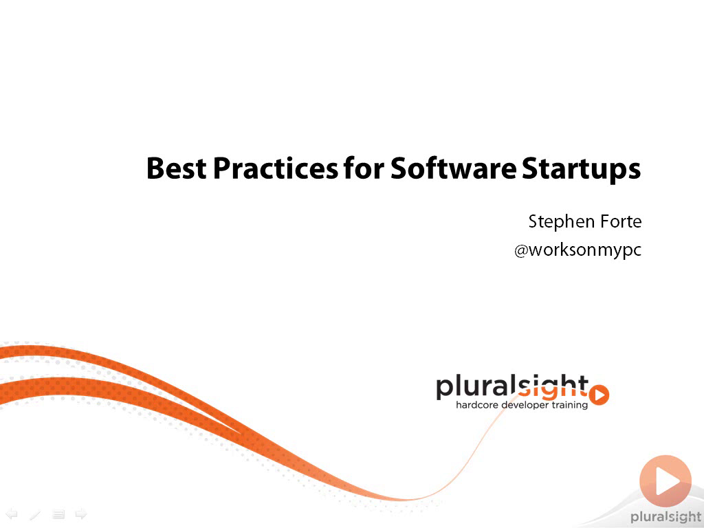 Stephen Forte - Best Practices for Software Startups