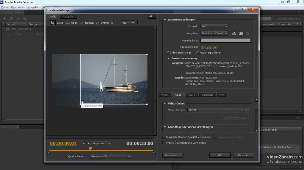  Media Encoder CC – Grundlagen Videos konvertieren und exportieren