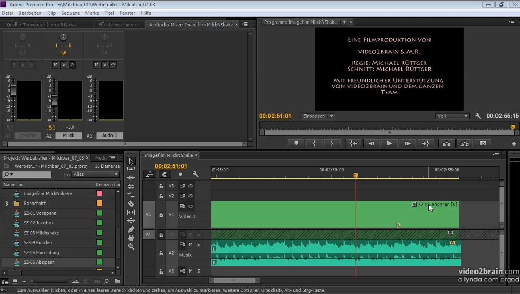  Videos bearbeiten mit Premiere Pro CC