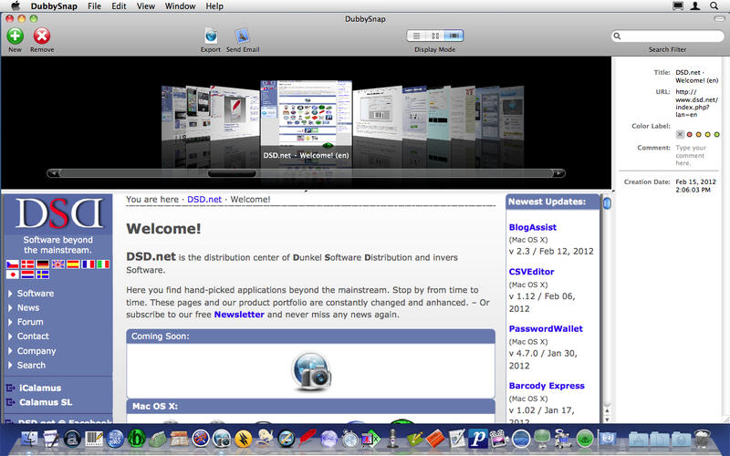 DubbySnap v1.10 Multilingual Mac OS X