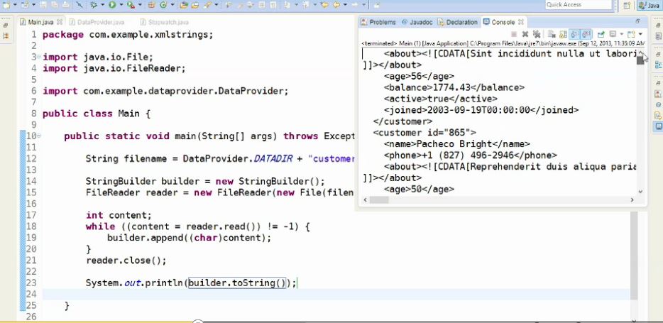 XML Integration with Java