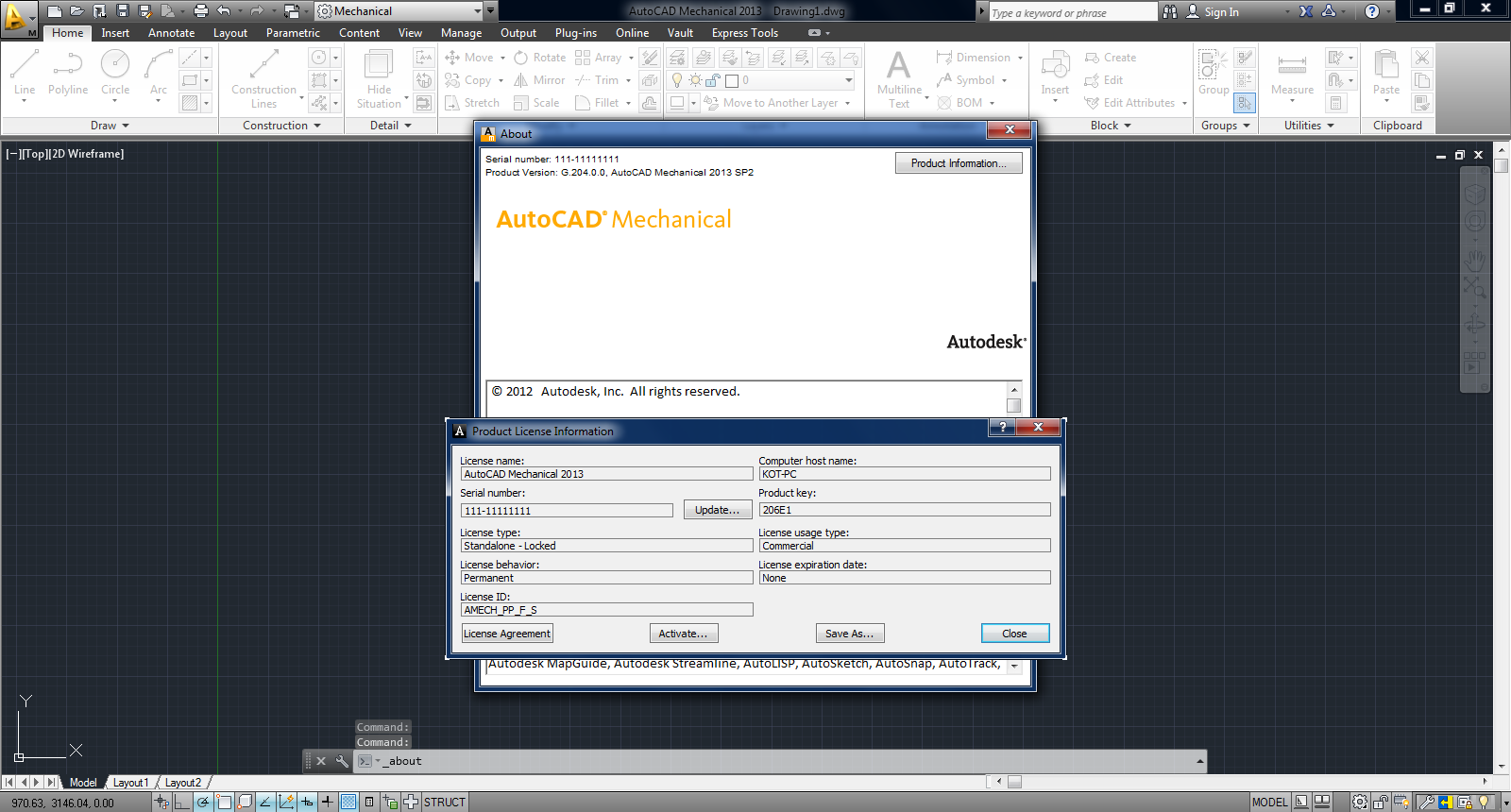 Autodesk AutoCAD Mechanical 2013 SP2