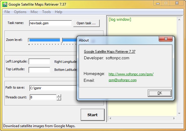 SoftOnPc Google Satellite Maps Retriever 7.37