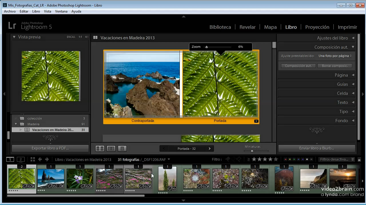 Creación de un libro de fotografías con Lightroom 5