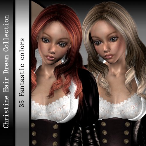 Renderosity Daz/Poser - Christine Hair Dream Collection