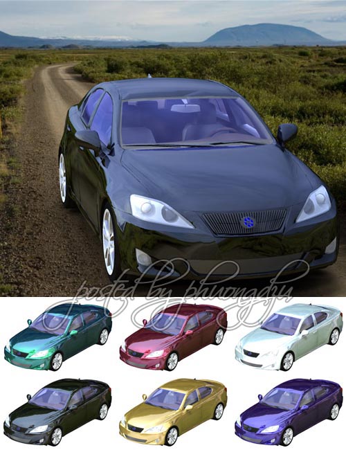 Renderosity Luxury Sedan Car 2 (for Poser and Vue)