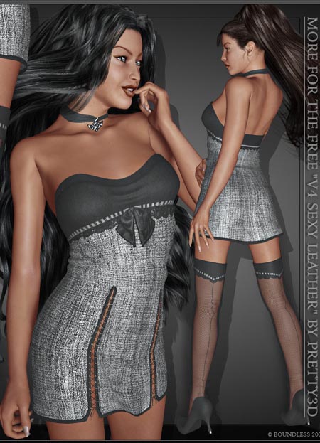 Renderosity MORE for the free “V4 Sexy Leather” by Pretty3D