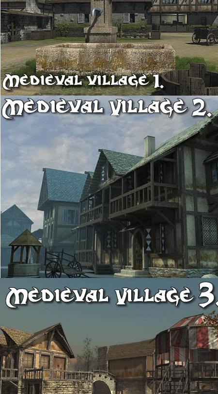 DEXSOFT: Medieval Village 1 2 3 Model Pack