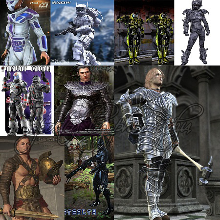 Models Armor for Daz Studio and Poser