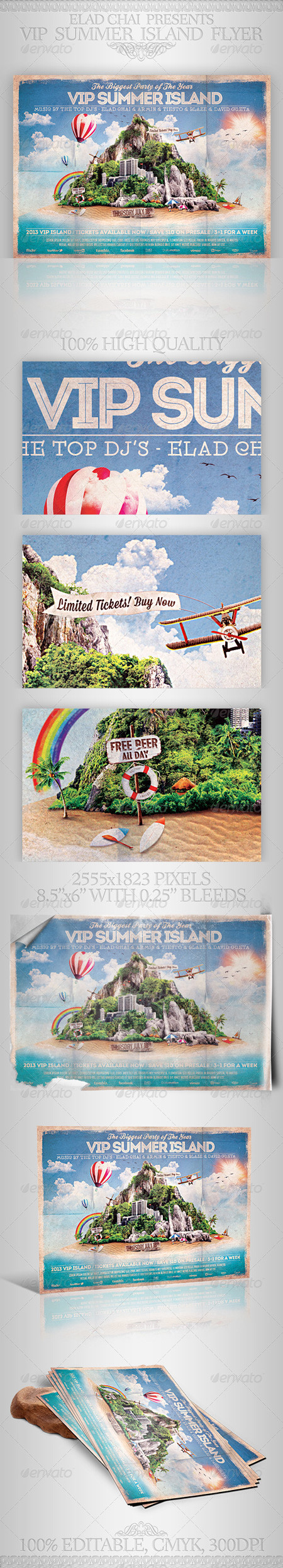 GraphicRiver VIP Summer Island Beach Flyer Template