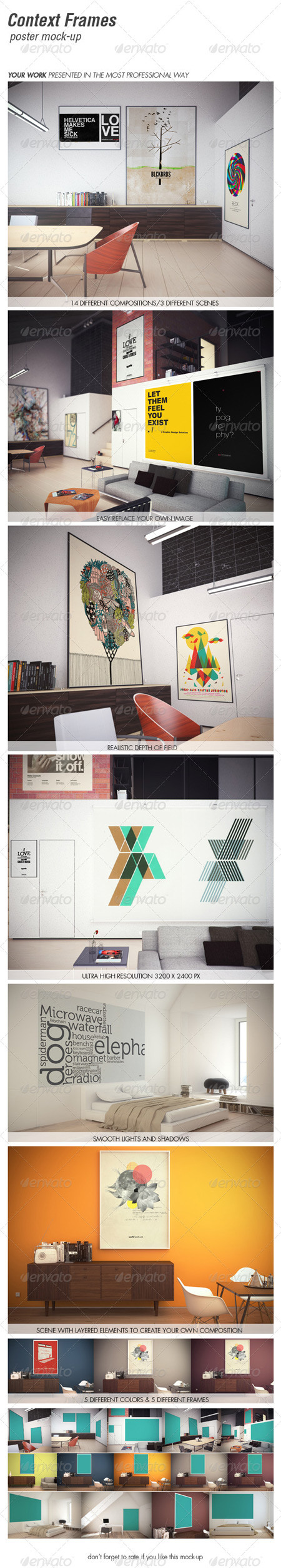 GraphicRiver CONTEXT FRAMES poster mock-up vol. 2