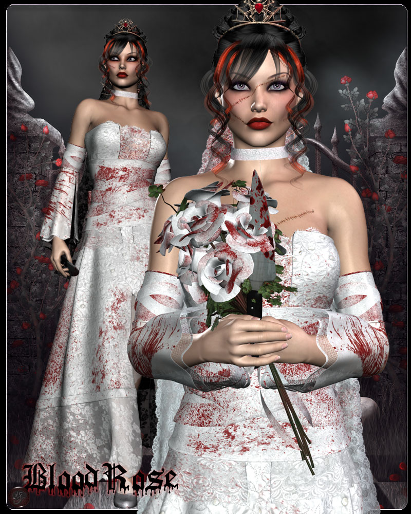 Renderosity Blood Rose for Lysithea Bride