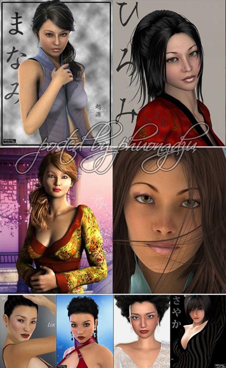 Daz/Poser Asian Characters Pack 1