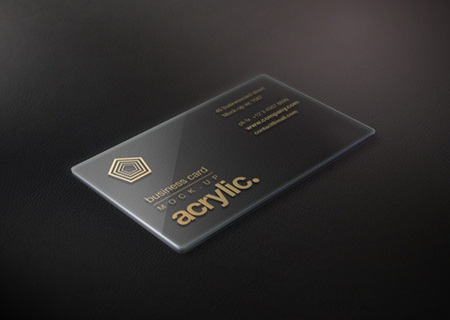 Acrylic Business Card Mock-Up Template