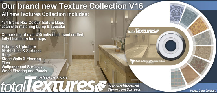 3D Total: Textures V16 – Architectural Showroom 建筑精品纹理