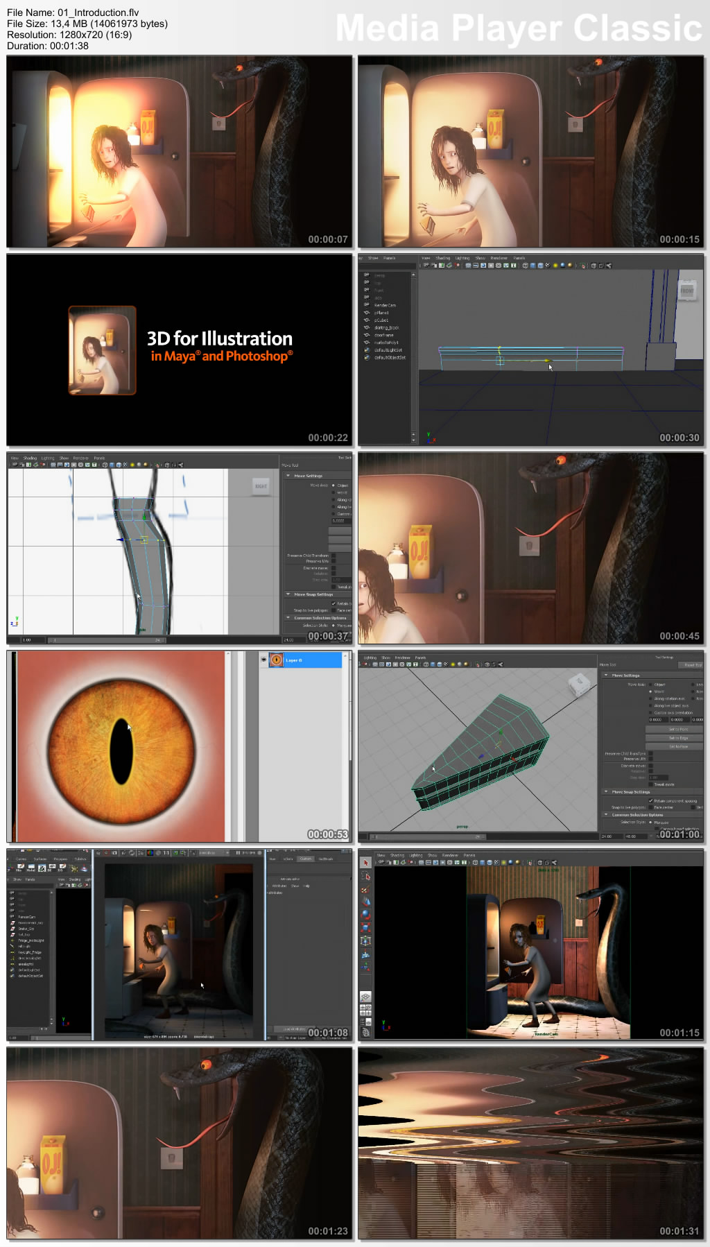 Dixxl Tuxxs - Creative Development: 3D for Illustration in Maya and Photoshop with Pat Imrie