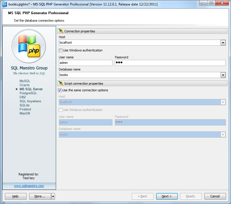 SQL Maestro Group MS SQL PHP Generator Professional 12.3.0.1