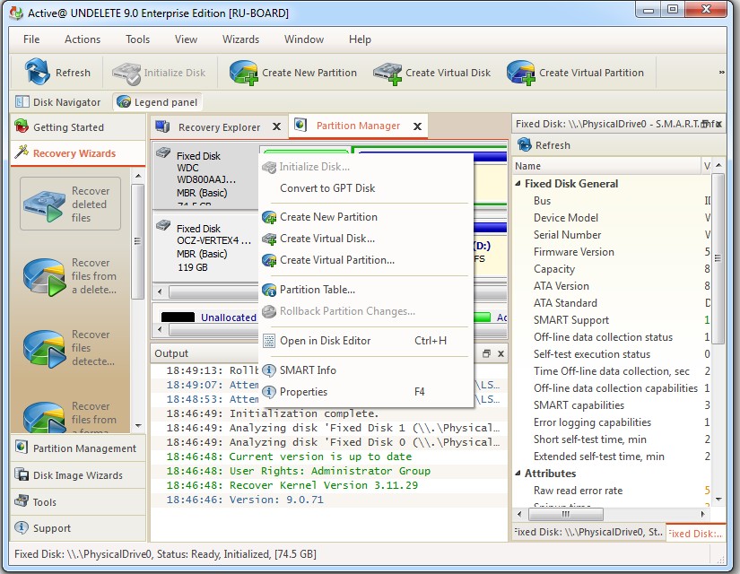 Active UNDELETE 9.0.71 Enterprise Edition