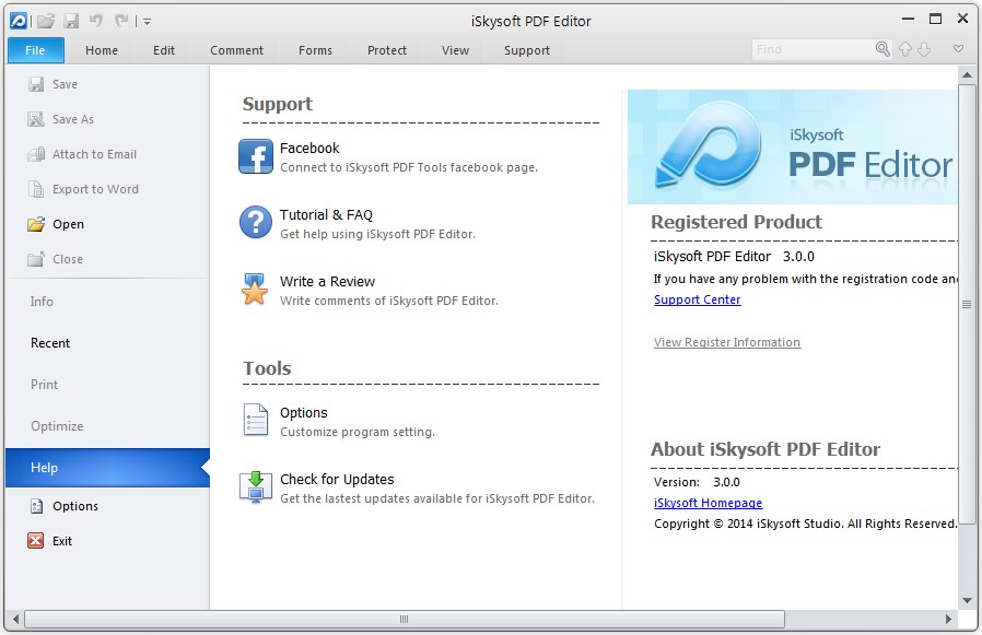 iSkysoft PDF Editor 3.0.0.2