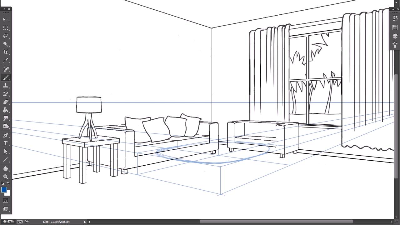 Conceptualizing Interior Designs in Photoshop