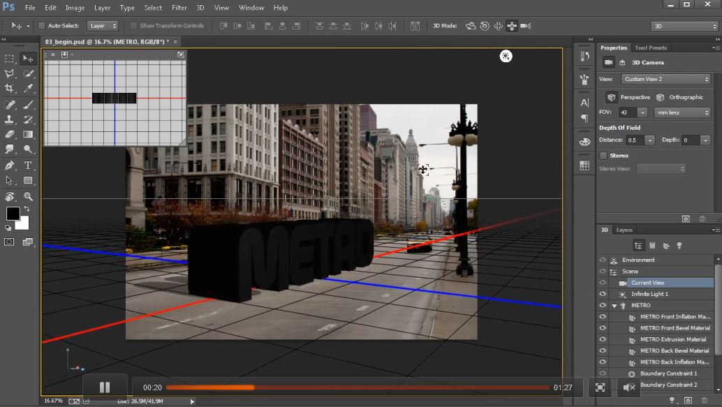 Integrating 3D Type into Images in Photoshop