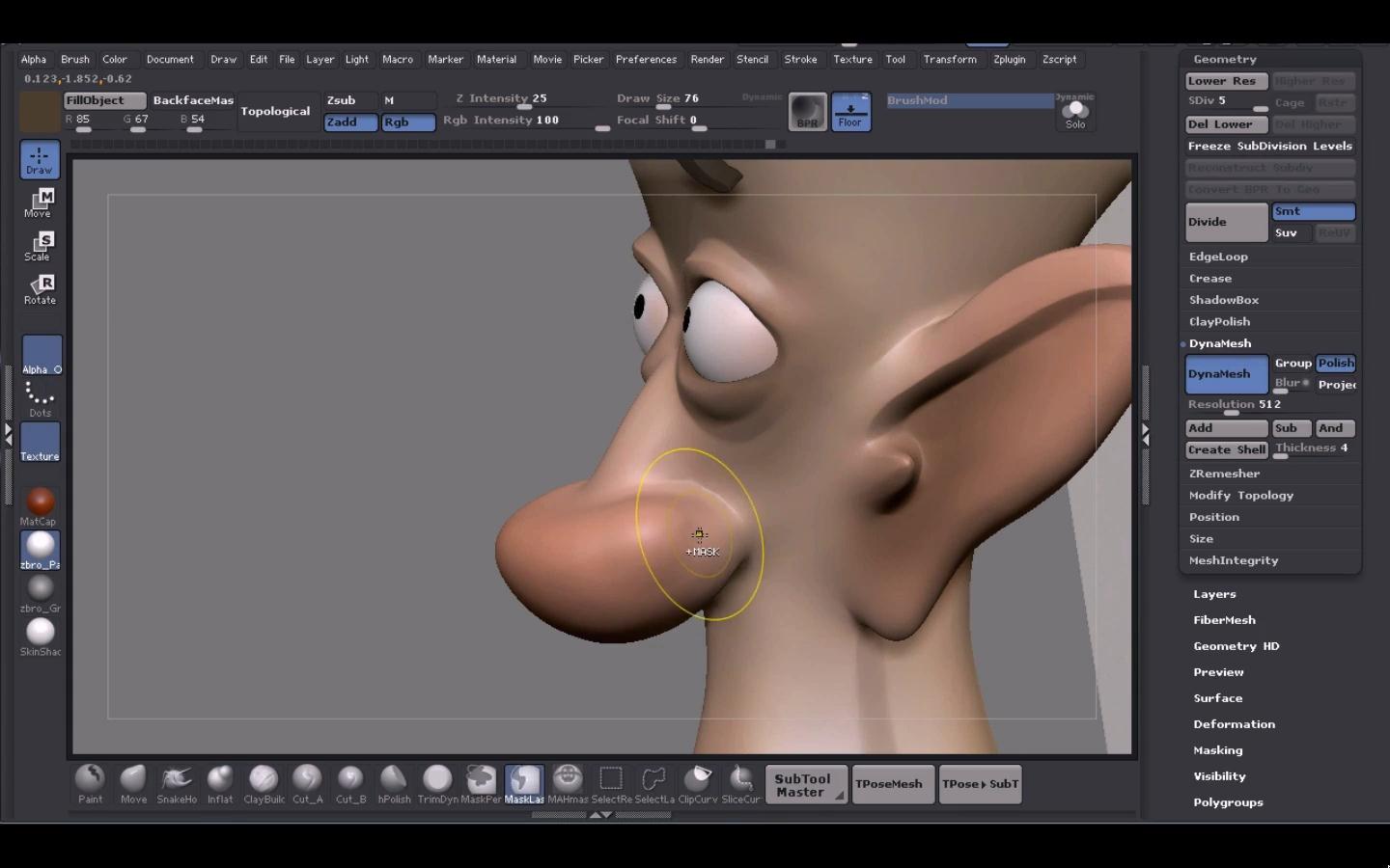 Creating a Cartoon Scientist in ZBrush