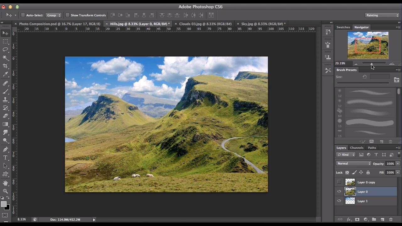 Creating and Animating a Matte Painting in Photoshop and After Effects