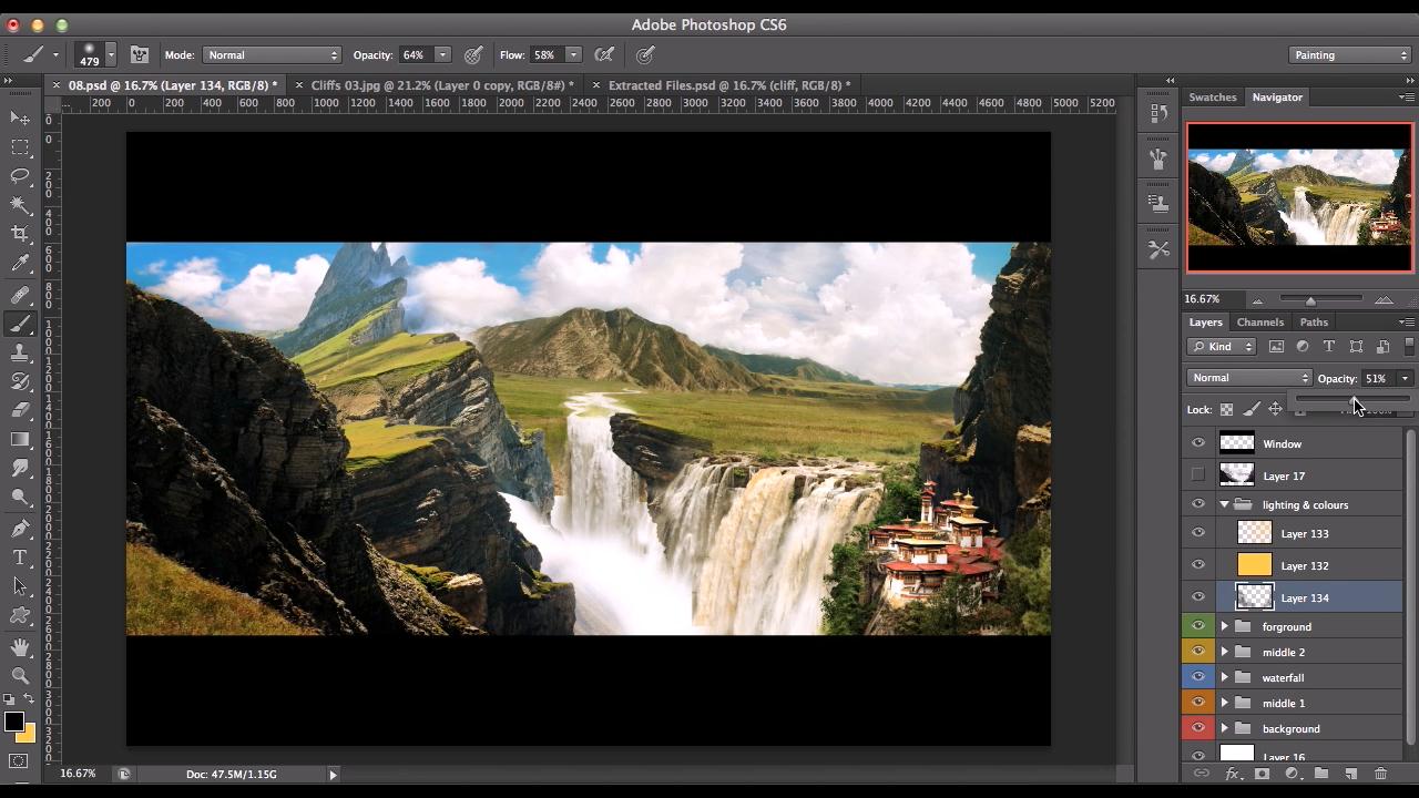 Creating and Animating a Matte Painting in Photoshop and After Effects