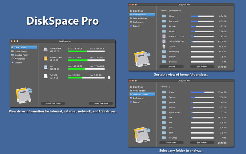 DiskSpace Pro v1.8 Mac OS X