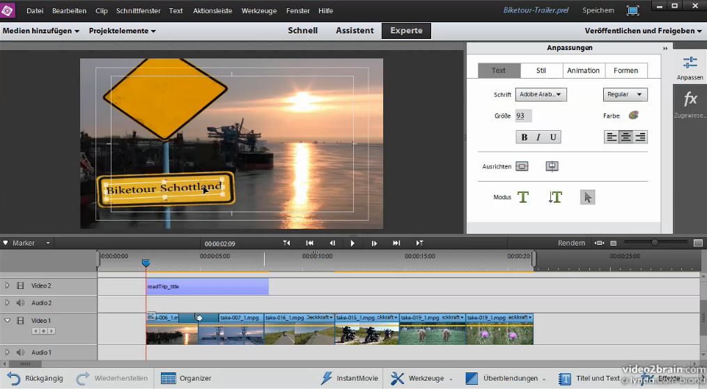  Videos bearbeiten mit Premiere Elements 12 