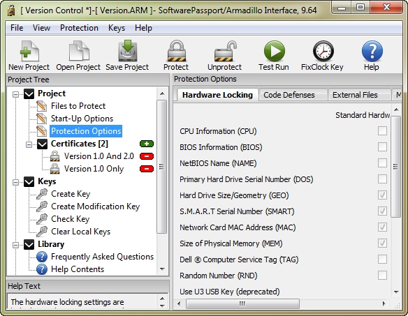 SoftwarePassport/Armadillo 9.64 Professional Edition