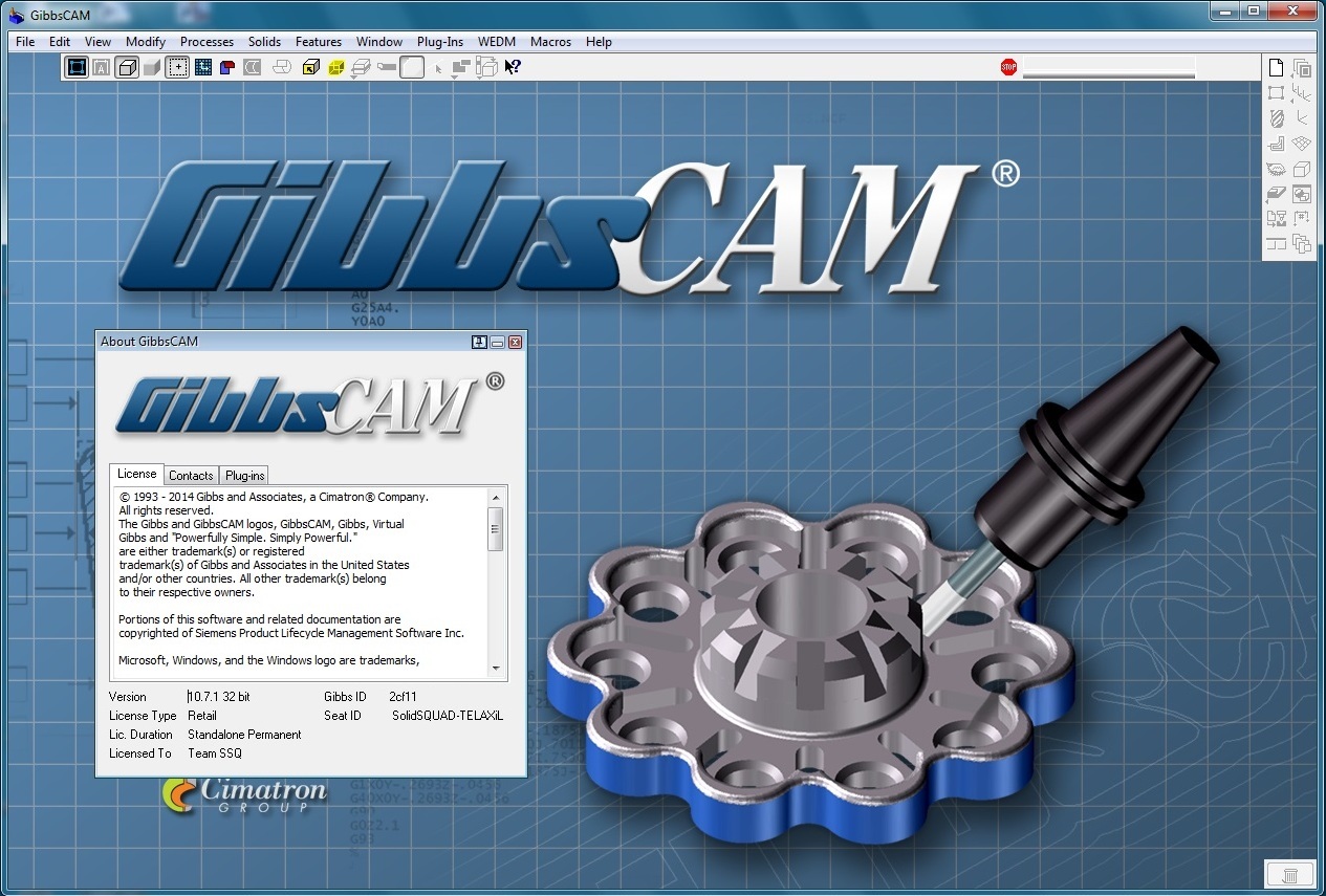 GibbsCAM 2014 version 10.7.1.0