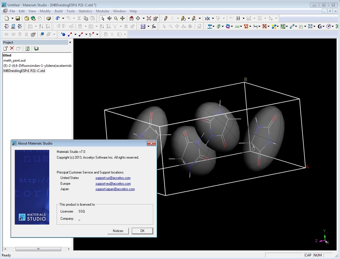 Accelrys Materials Studio 7.0