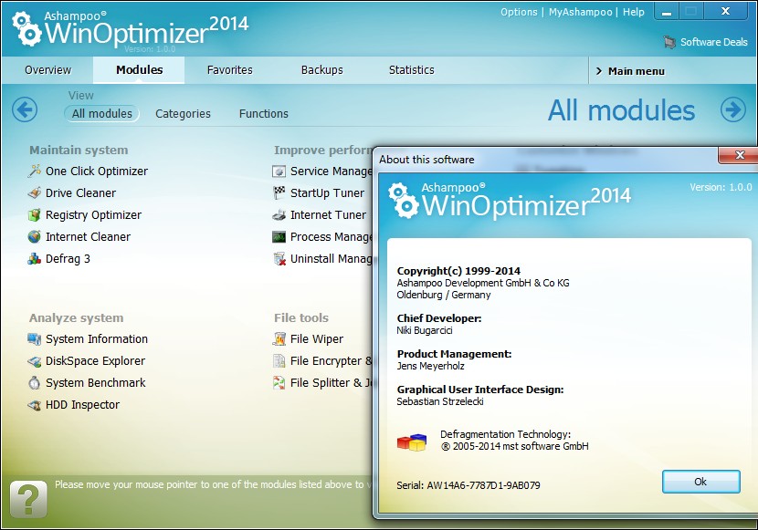 Ashampoo WinOptimizer 2014 1.0