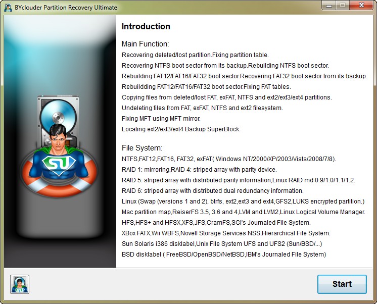 BYclouder Partition Recovery Ultimate 7.1.0.0