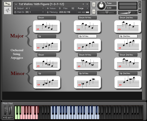 Dynamic Sound Sampling Orchestral String Arpeggios KONTAKT