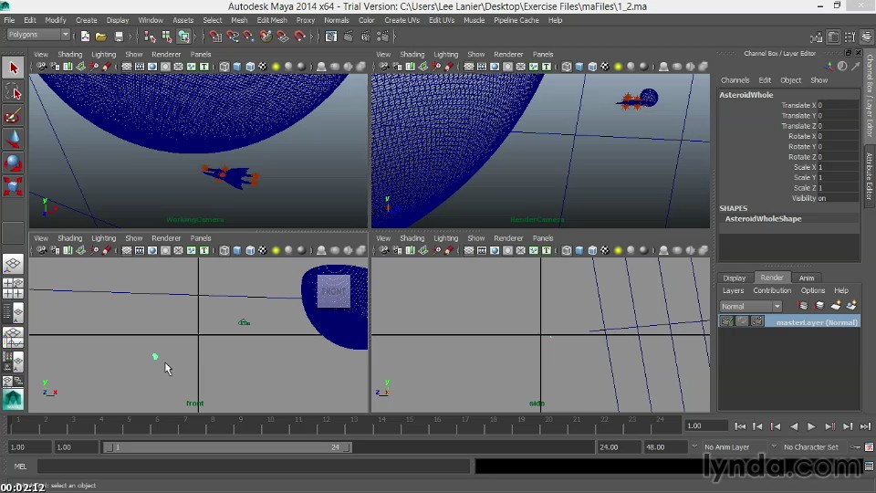 VFX Techniques: Space Scene 01: Maya Animation and Dynamic Simulation