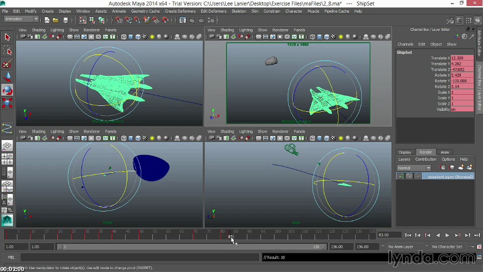 VFX Techniques: Space Scene 01: Maya Animation and Dynamic Simulation