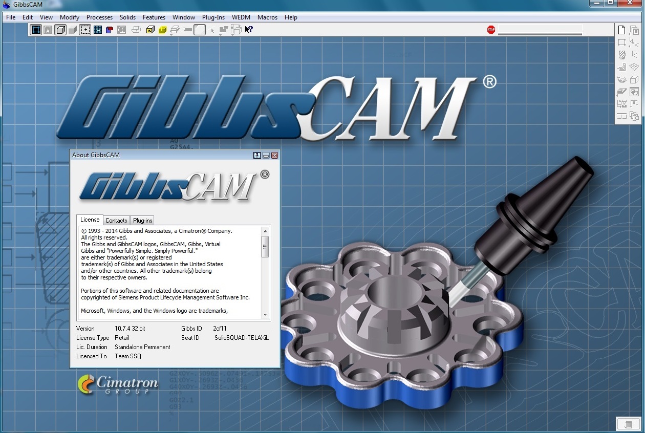 GibbsCAM 2014 version 10.7.4.0