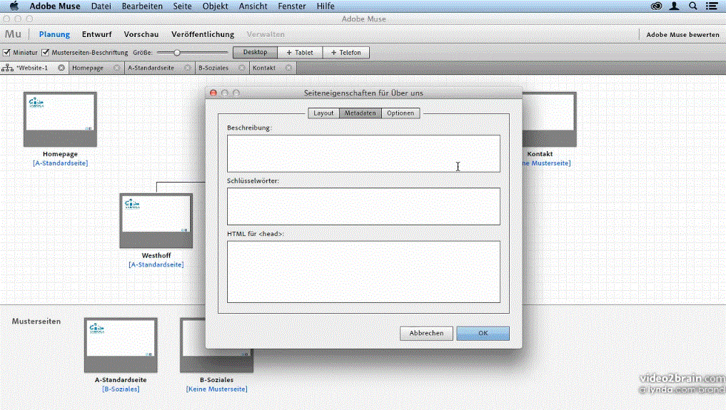  Muse CC – Grundlagen Webseiten erstellen ganz ohne Coding