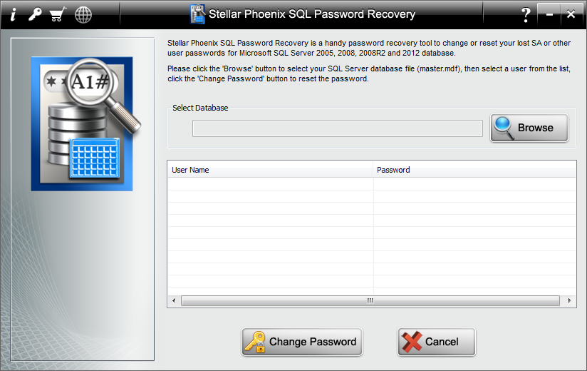 Stellar Phoenix SQL Password Recovery 1.0.0.0