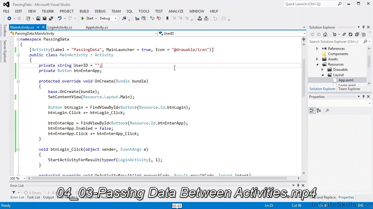 infiniteskills - Android App Creation With C#