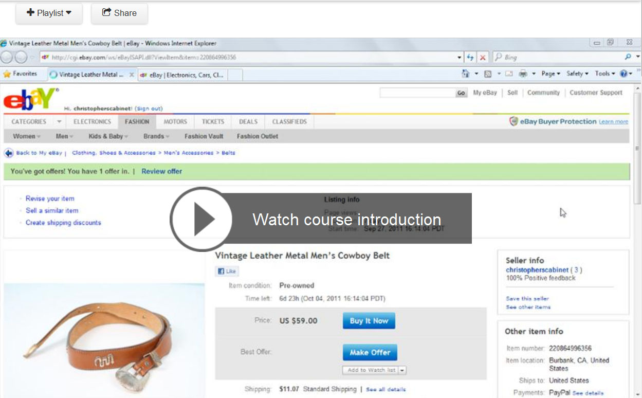 eBay for Sellers Essential Training