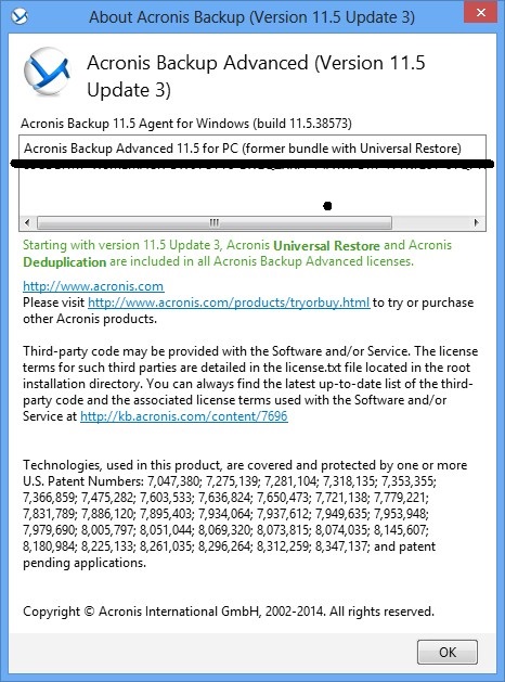 Acronis Backup Advanced 11.5.38573 with Universal Restore